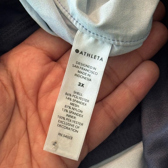 Athleta Printed Mesh Racer Run Short 4” Plus Size - Picture 4 of 7